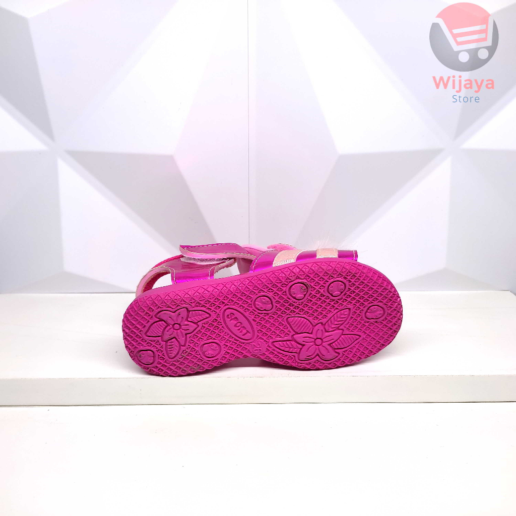 Sandal Slop Anak Balita Cewek VELS Sendal Tali Belakang Perempuan dengan Warna Fuchia