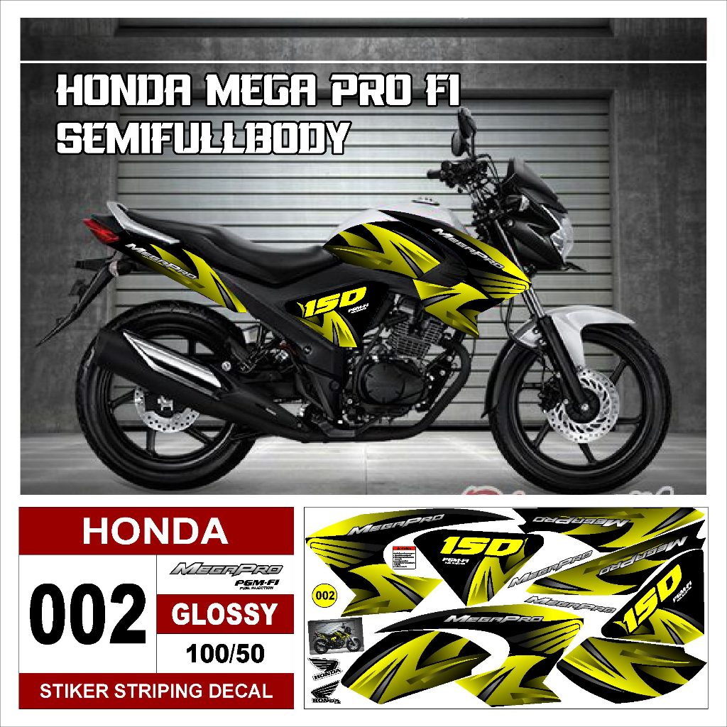 striping variasi Honda Megapro 150 FI /stiker decal motor Megapro 150 FI /stiker lis polet Honda Meg