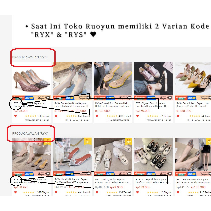 RYS - Either One Sepatu Hak Korea Fashion Casual - Ori Import