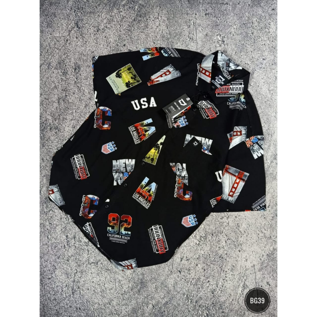 Kemeja Pria Big Size / Kemeja Pria Jumbo / Kemeja Pria Lengan Pendek Ukuran XL/XXL/XXXL (BG13)