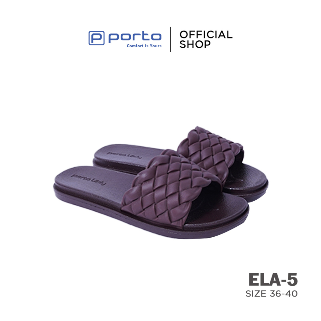 PORTO ELA-5 SENDAL SLIDE WANITA SELOP CASUAL