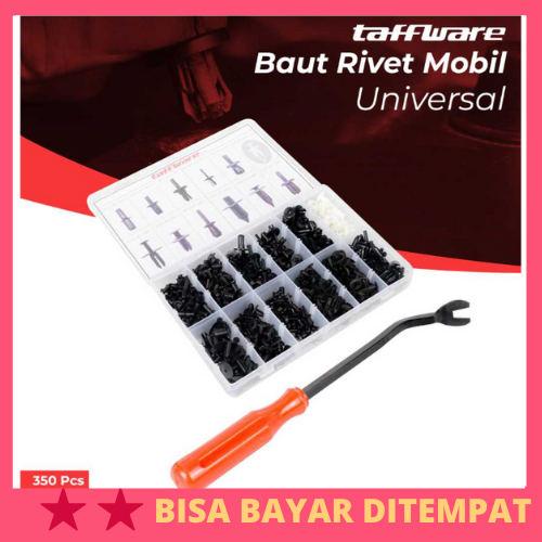 Baut Rivet Mobil Universal Car Push Pin Fasteners 350PCS / Baut Rivet Ripet Murklip Clip Klip Paku S