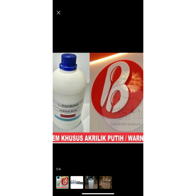 

Lem Akrilik Indobond Tipe MEDIUM (2-4mm) 1000ml