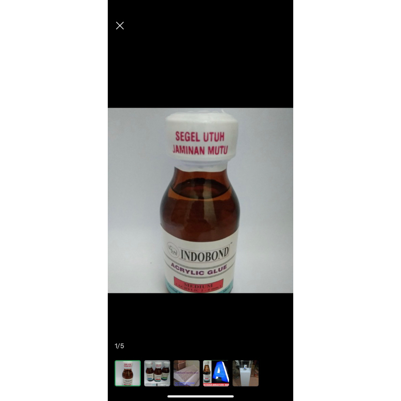 

Lem Akrilik Indobond Tipe MEDIUM (2-4 mm) 70 ml