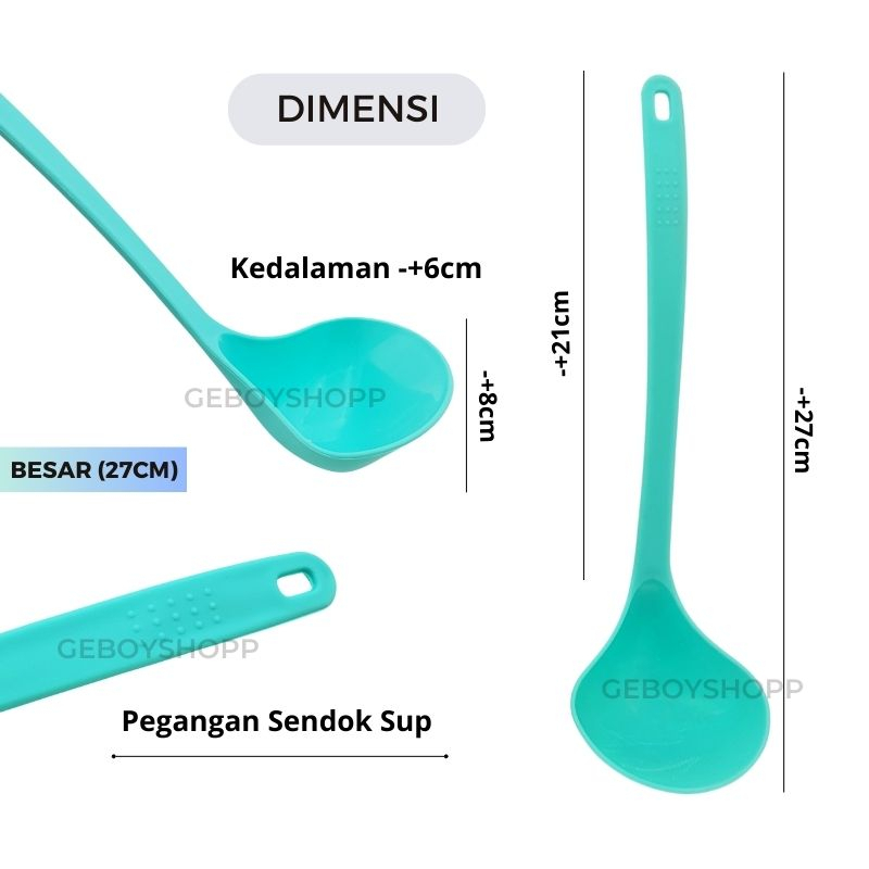 Centong Sayur / Irus / Sendok Sup Plastik Gaby Foodgrade BPA FREE Small (Kecil)