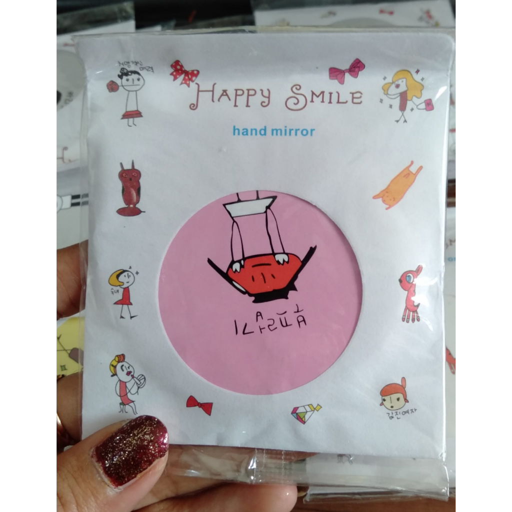 IMPORTTMURAH - [DI KIRIM RANDOM] KACA MINI/HAND MIRROR #4009