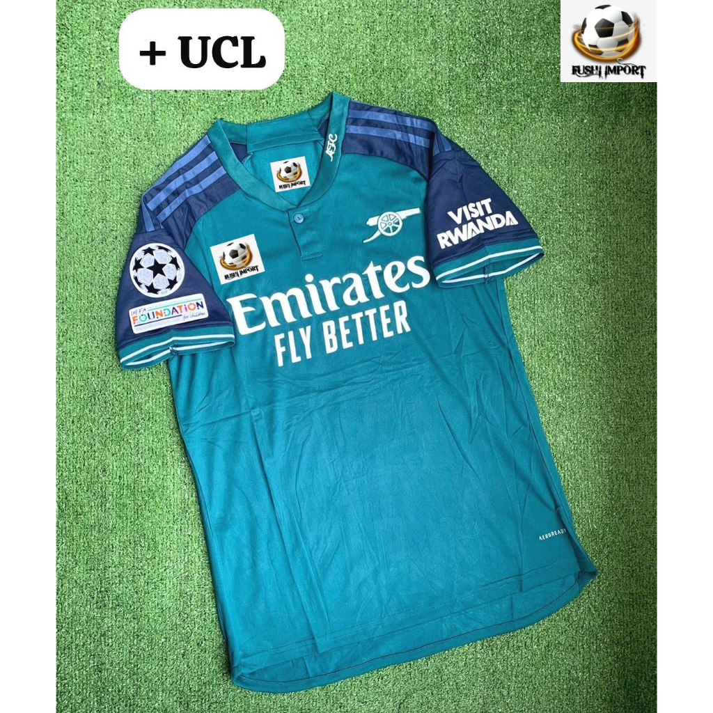 Jersey Baju Bola Arsenall 3rd Third Full Patch 2023 2024 Grade Ori