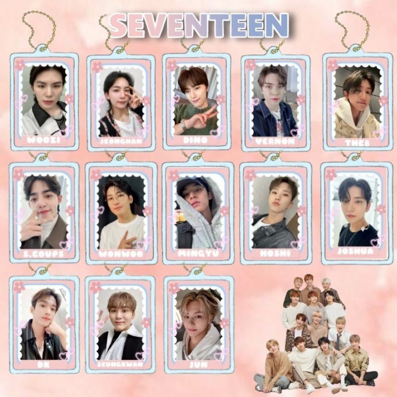 Seventeen Selca GC Acrylic Clear Keychain Gantungan Kunci Akrilik Clear (BACA DESKRIPSI)