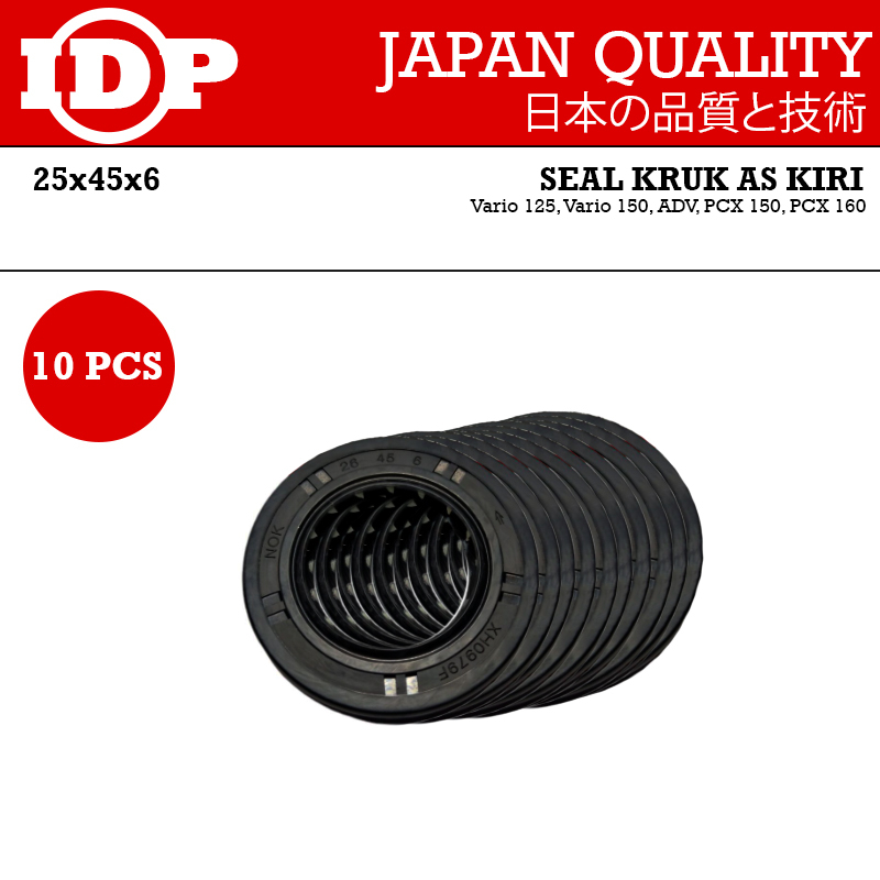 IDP Paket Seal Sil Kruk as Kiri Vario 125 150 PCX 150 160 ADV (10pc)