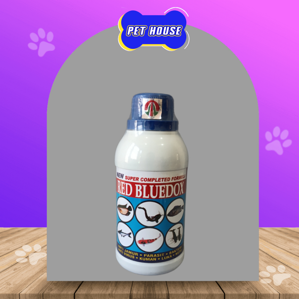 RED BLUEDOX 250ML - OBAT ANTI JAMUR KUTU LUKA PARASIT PADA IKAN KOI NILA GURAME UDANG - TERMURAH TER