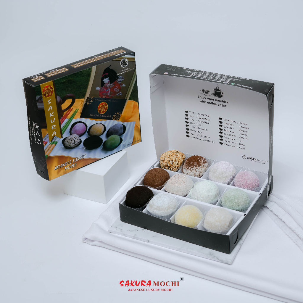 Medium Box Isi 12Pcs - Mochi Sakura - Sakura Mochi - Premium Medium Box- Mochi sakura jogja
