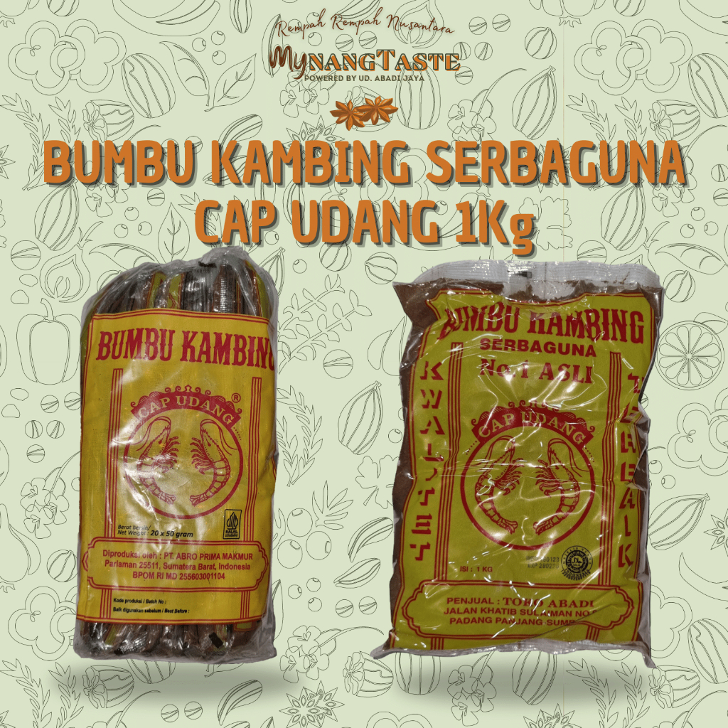 

Bumbu Pemasak Kambing Serbaguna Cap Udang 1Kg Resep Idul Adha