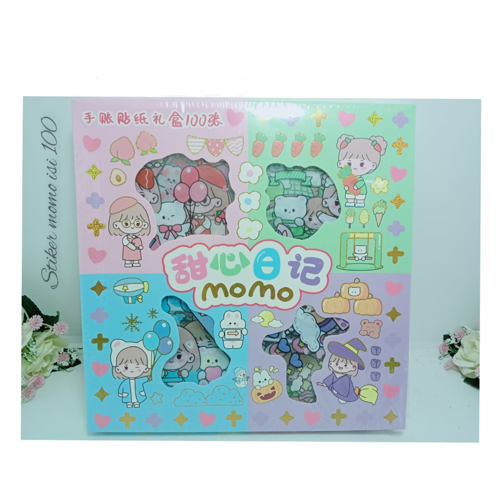 Sticker Korea Lucu Transparant Motif Kartun Cantik Dekorasi Handbook