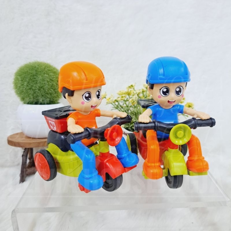 Motor Mainan Anak Delivery Man Mainan Sepeda Roda 3