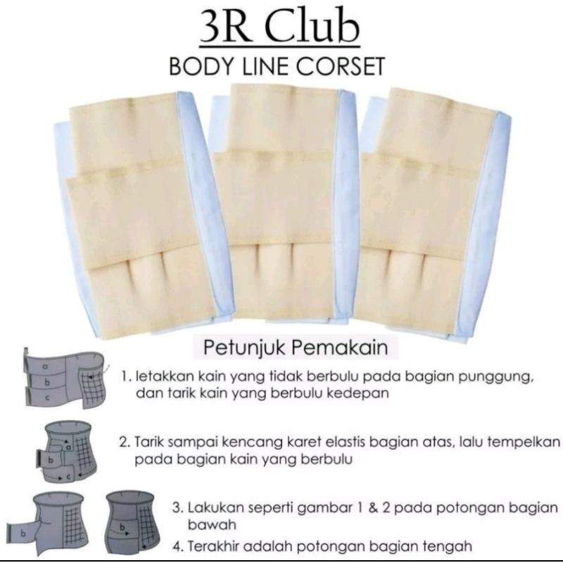 3R Club Korset/Stagen 3 Rekatan All Size