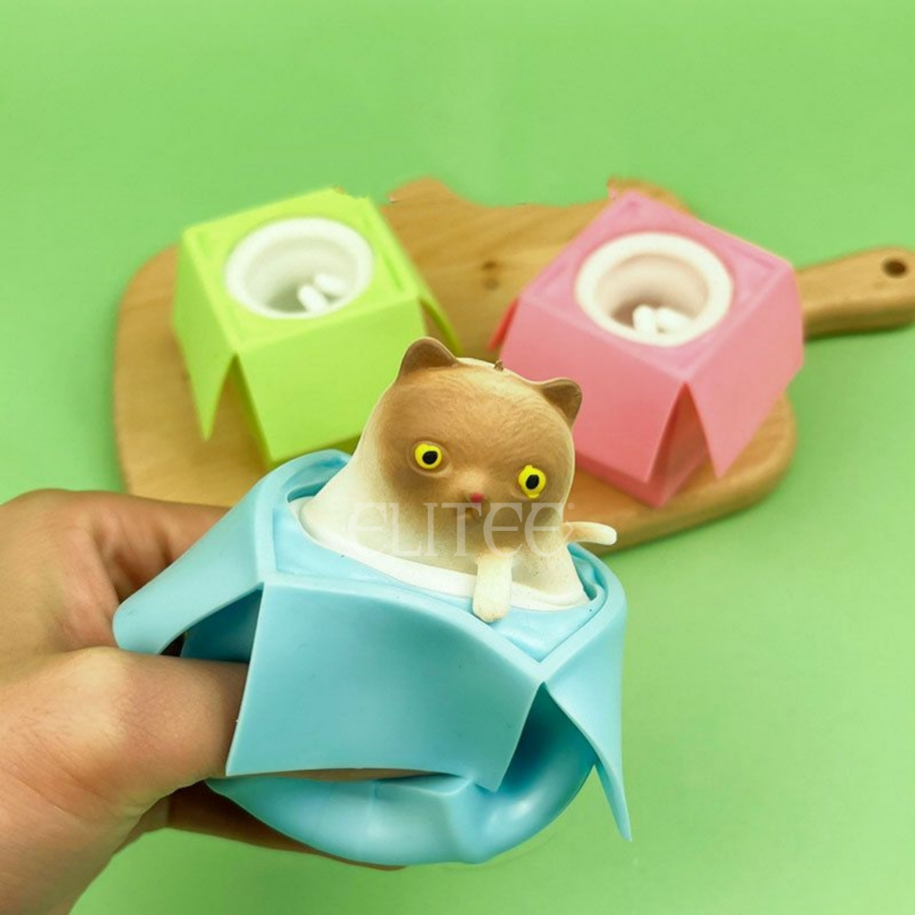 ELITEE Mainan Squishy Kucing Pop it Mainan Squishy Pencet Anti Stress Viral