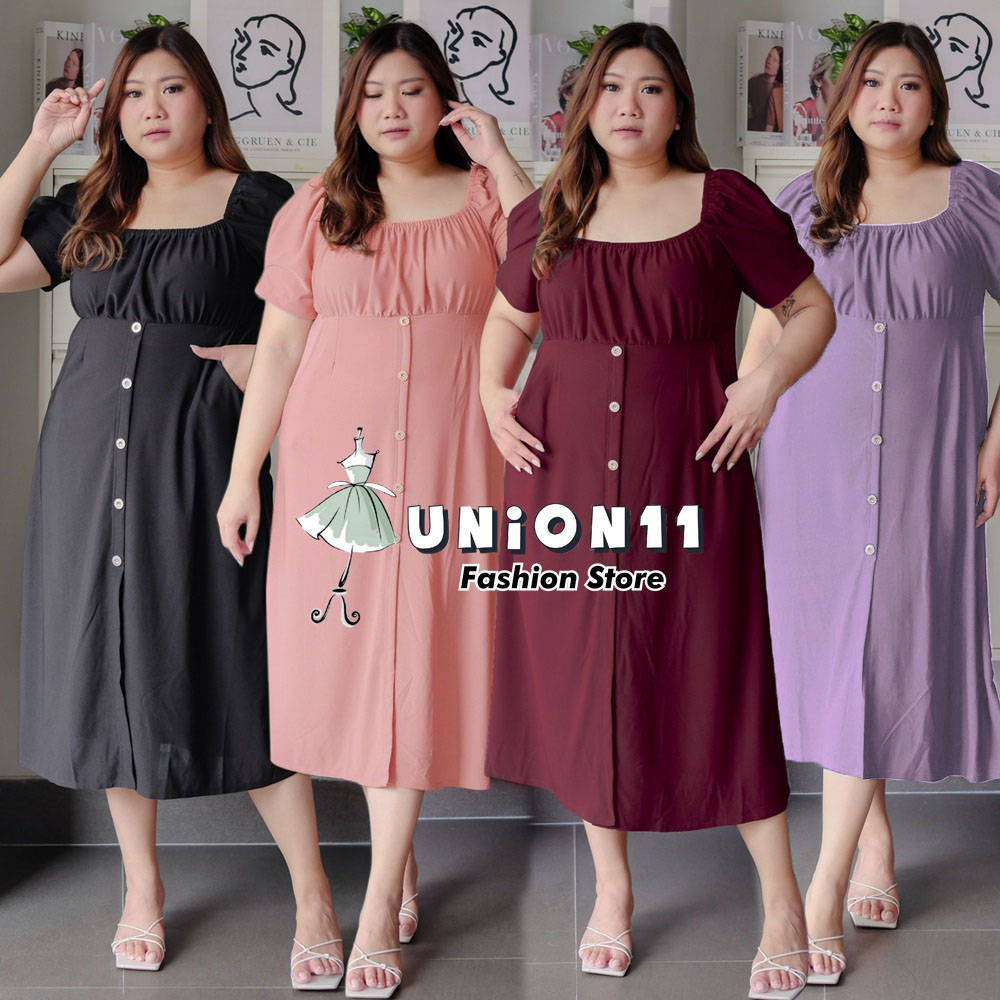 UNION11 - DRESS JUMBO WANITA LD 120 / DRESS JUMBO WANITA / BAJU KERJA WANITA BIGSIZE / DRESS JUMBO WANITA / DRESS JUMBO XXXL WANITA SUVIN