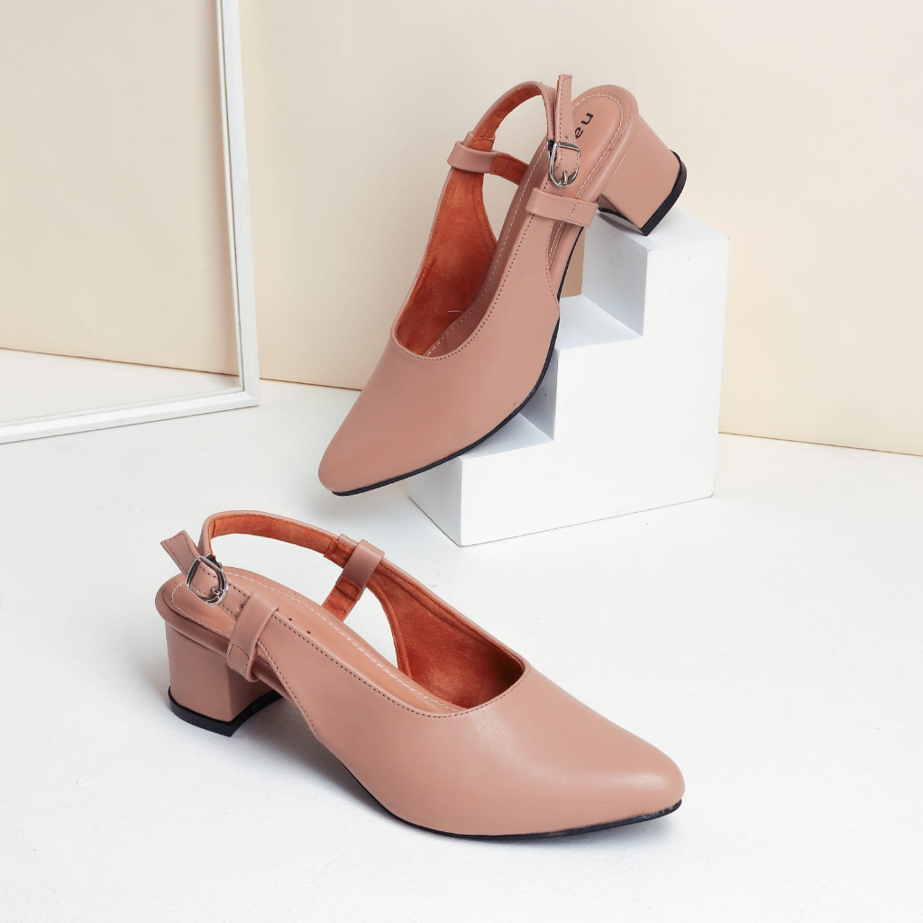 nacodri BECCA Mules Wanita heels/ hak 5cm