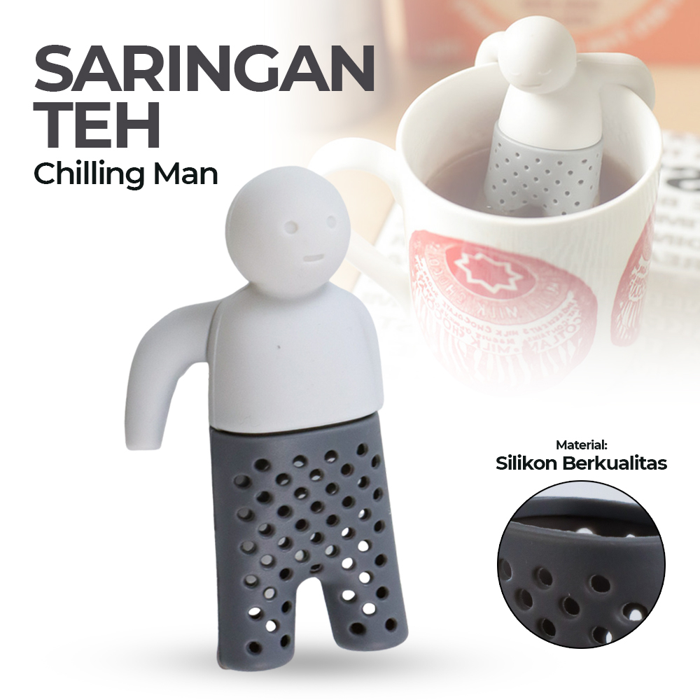 Saringan Teh Tea Filter Infuser Filter Strainer Chilling Man Silikon