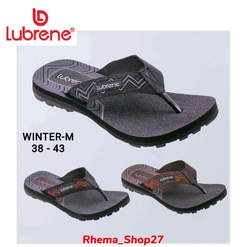 SANDAL LUBRENE WINTER-M #TERBARU Sandal Spon Jepit Pria Lubrene ORI 38-43