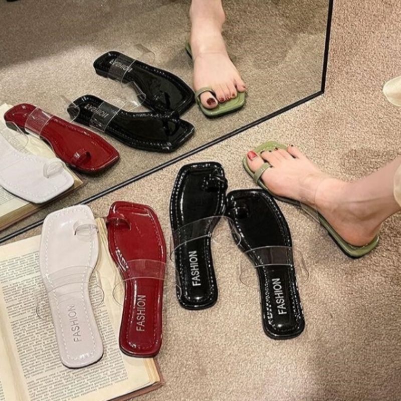 Sandal Flat Wanita Korean STYLE Kekinian