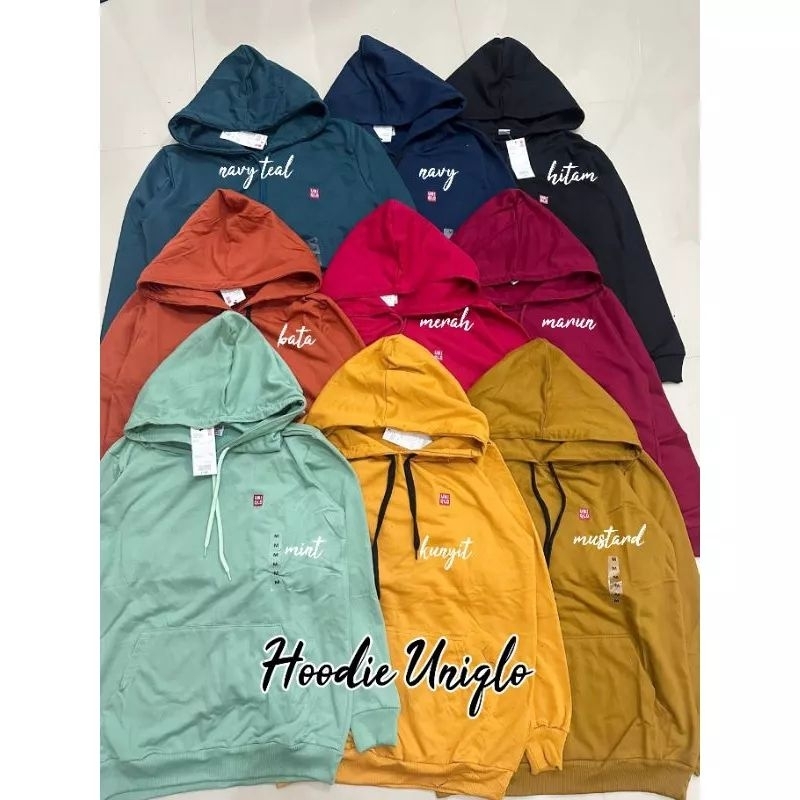 Uniqlo Hoodie Sweater Pria Dewasa
