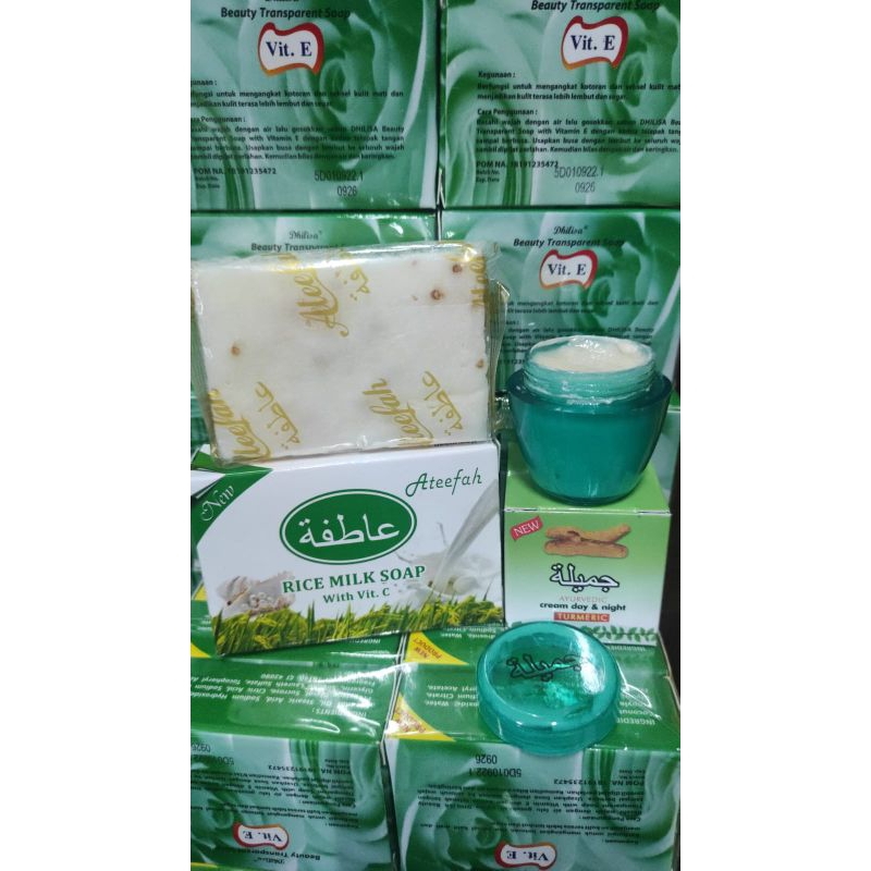 PAKET CREAM ARAB &SABUN BERAS SUSU ATEEFAH