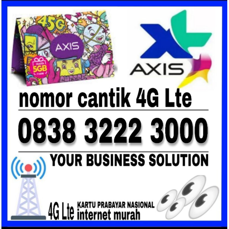 nomor cantik kartu prabayar Axis 4g LTE nomor cantik terbaik limited edition kartu prabayar nasional