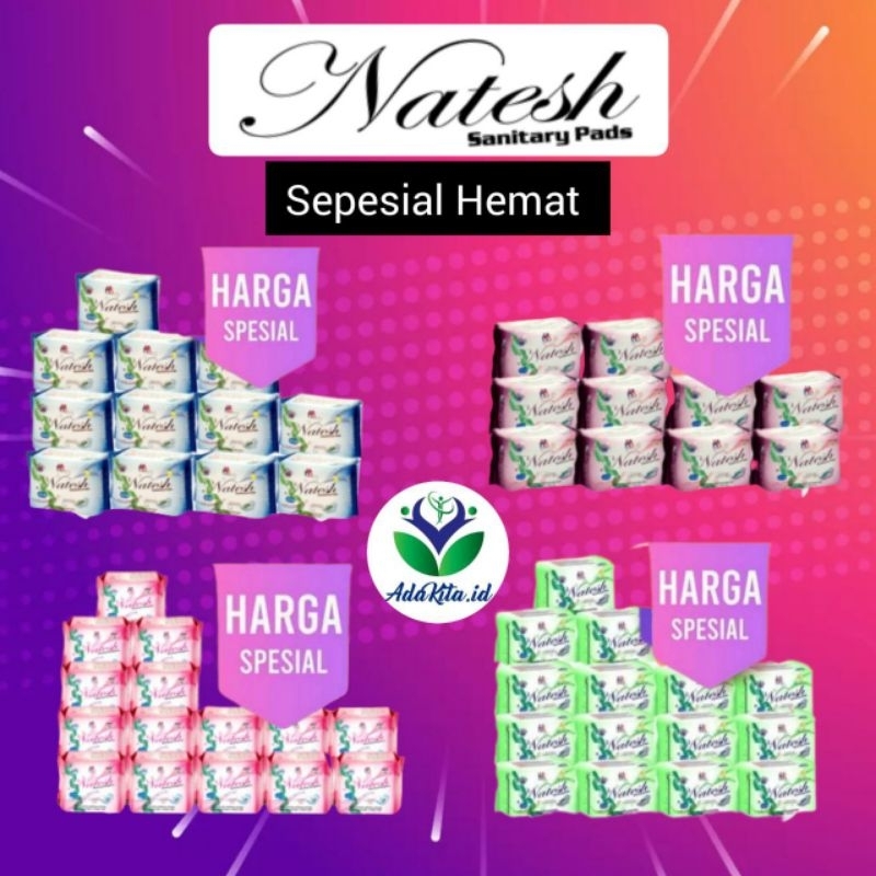 Natesh Pembalut Natesh Pembalut Herbal Promo Sepesial Hemat Natesh Day Natesh Night Natesh Pantyline