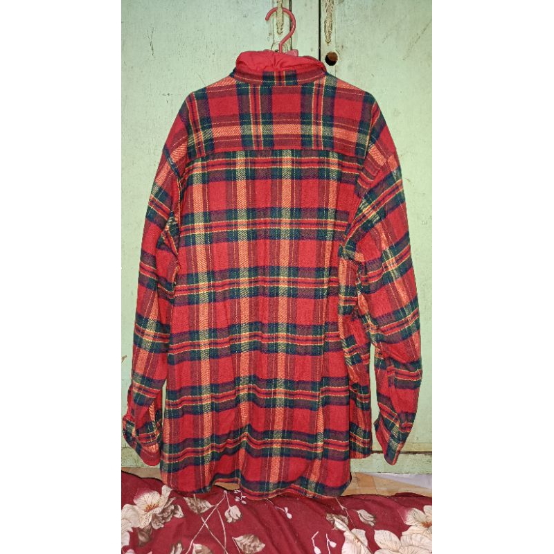 flannel wol merah motif