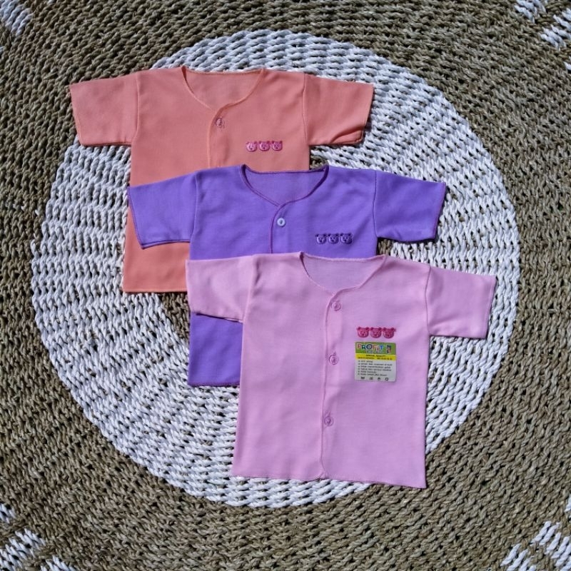 3 PCS Baju Bayi Baru Lahir Lengan Pendek Baby Newborn Perempuan talitababywear