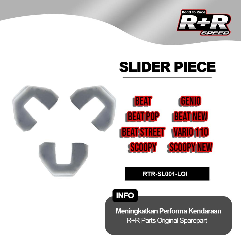 PIECE SLIDE/SLIDER RACING RTR VARIO 150 125 110 ,PCX ADV ,BEAT KARBU Fi ESP ,SCOOPY KARBU Fi ESP ,MIO SMILE , MIO J, MIO M3/Z, SOUL GT, AEROX LEXI NMAX BY RTRSPEED