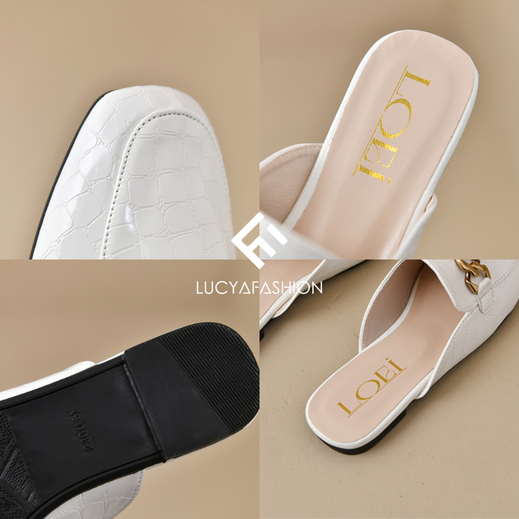 AGI0291 Slip On Fashion Wanita Import Sandal Kerja Kantoran Murah