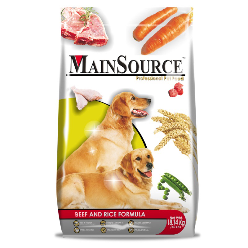 mainsource dog 18,14kg makanan anjing puppy main source dogfood