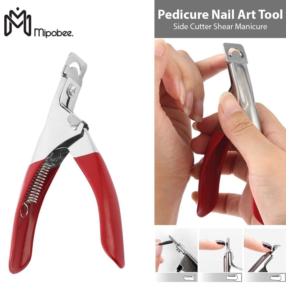 Alat Gunting Kuku Lengkung Nail Trimmer Manicure Pedicure - Silver