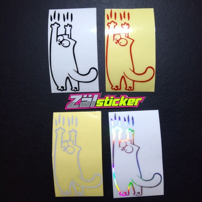 STICKER. KUCING LUCU, KUCING CAKAR STICKER CUTTING