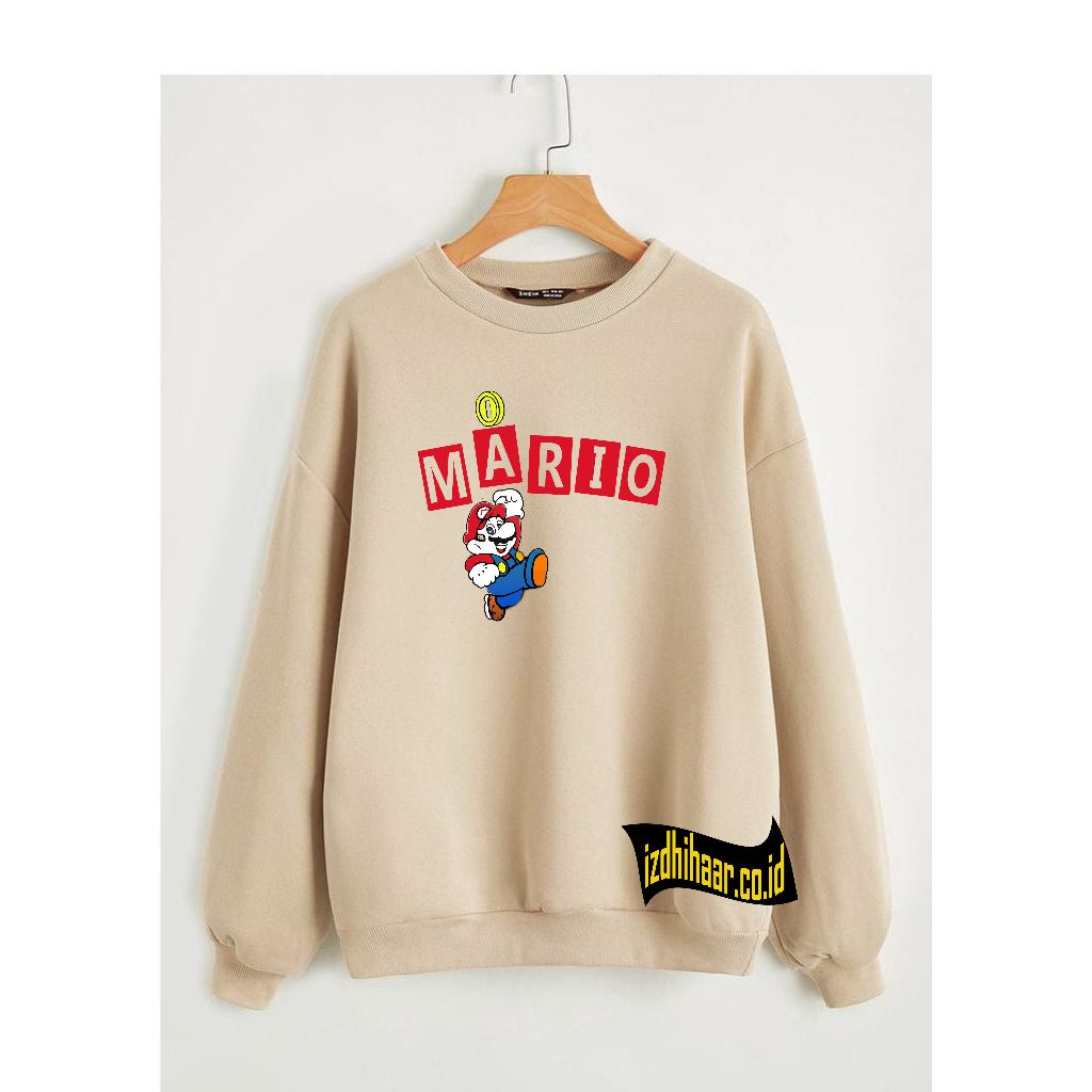 Crewneck Sweater Pria Sweater Wanita Sweater MOTIF Mario Sweater Unisex Sweater Sablon Premium