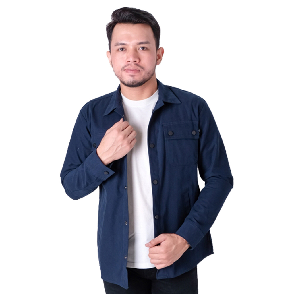 Justrue Jaket Semi Parka Pria Navy