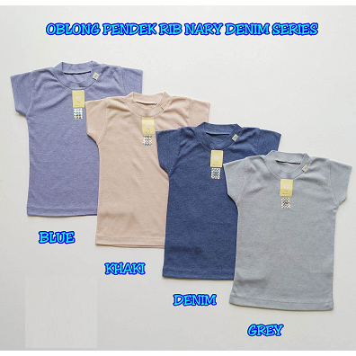 Baju Bayi Kaos Oblong Atasan Anak Nary Baby Tangan Pendek Polos 1pcs