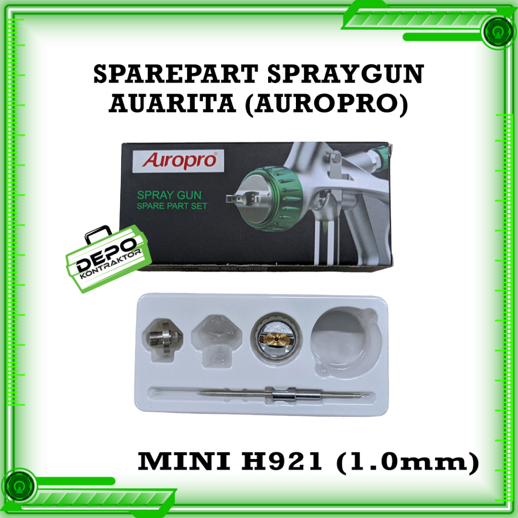 Fluid Nozzle Set Sparepart Spraygun Mini H921 HVLP 1 mm Nozzle Set