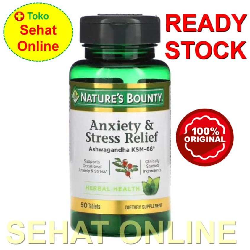 Nature's Bounty Anxiety and Stress Relief 50 Tablets