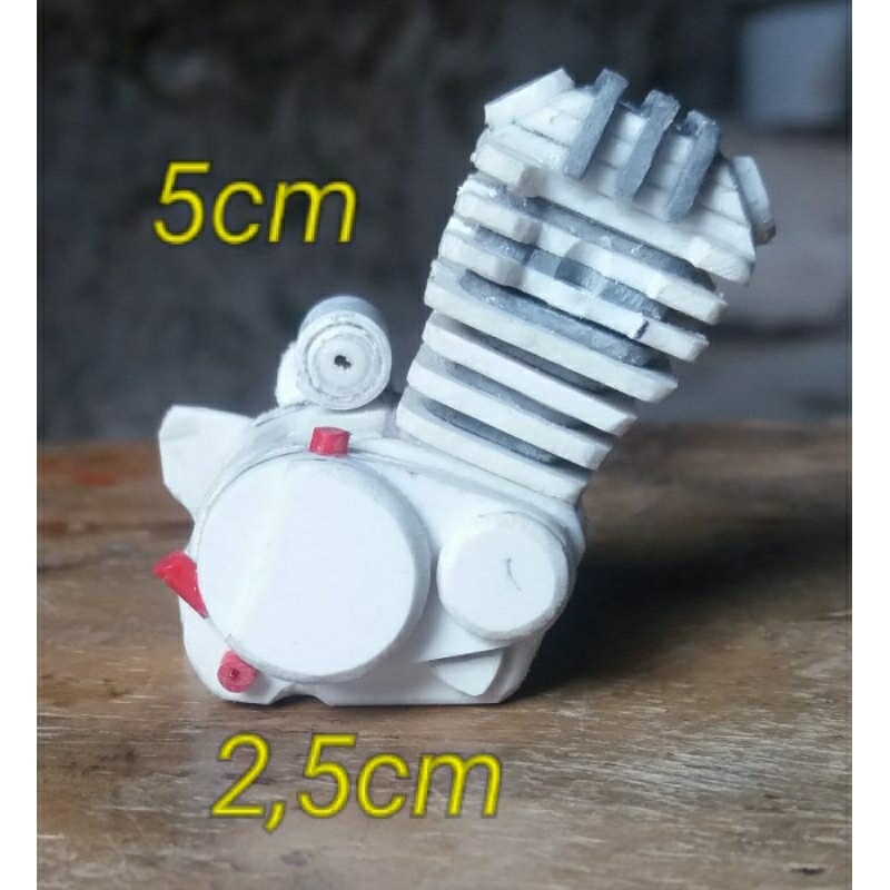 miniatur mesin. gl. tiger. megapro. cb. panjang 3cm. lebar3cm. tinggi 5cm.