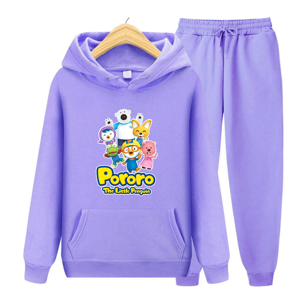 FenishaStore PORORO The Little Penguin Sweater Hoodie Anak Atasan Dan Setelan Usia 4-14 Tahun Bisa Bayar Ditempat COD