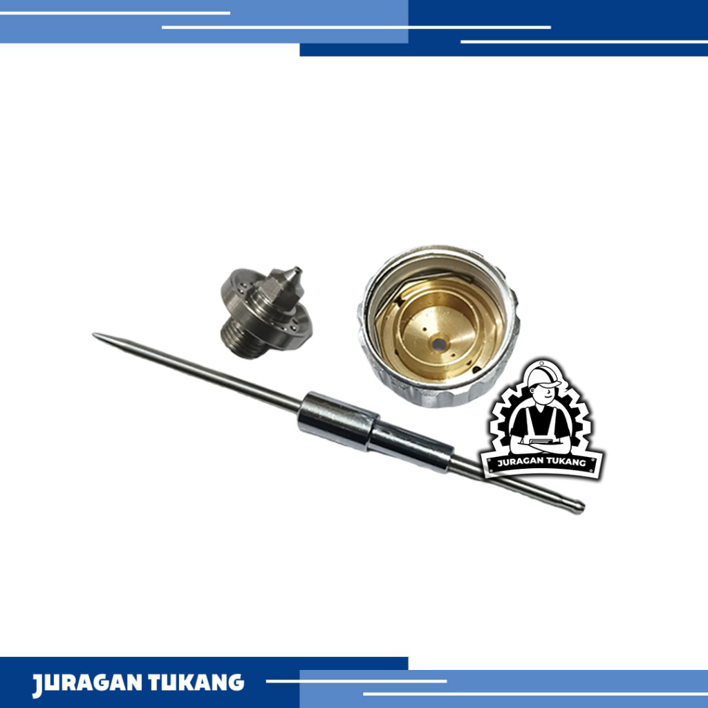 Set Nozzle Sparepart 1 mm Fluid Nozzle Set Spraygun Auarita Mini H921 HVLP