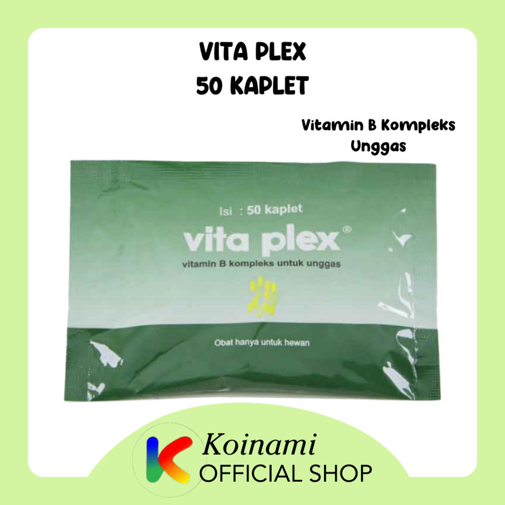 Vita Plex 50 Kaplet / Vitamin B kompleks Unggas / vitamin ayam bebek / Medion