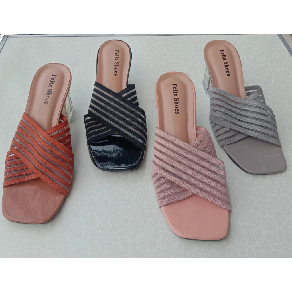 Sandal Heels Karet tinggi 7cm Casual Bisa dipakai berbagai acara SANDAL HEELS KOREA DR-06