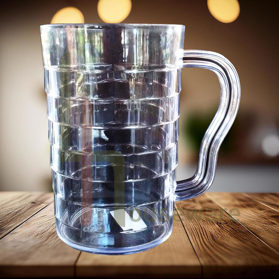 Gelas Gagang 332 / Gelas  Es Teh / Gelas Gagang Plastik Kristal Bening / Gelas Jumbo