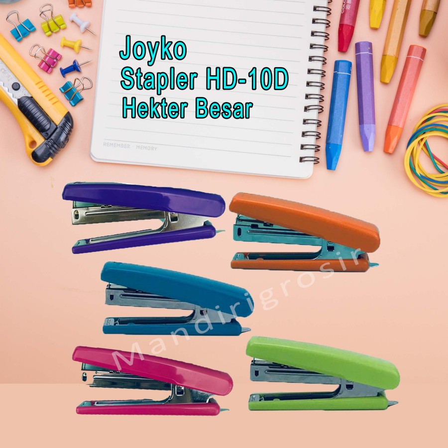 Stapler * HD-10D * Joyko* Staples Warna* Alat Penjilit Buku