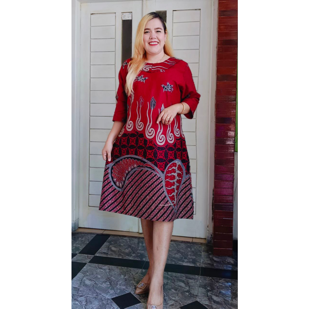 BISA COD DRESS WANITA FURING ATASAN WANITA YENI BABARIANG, M L XL XXL JUMBO