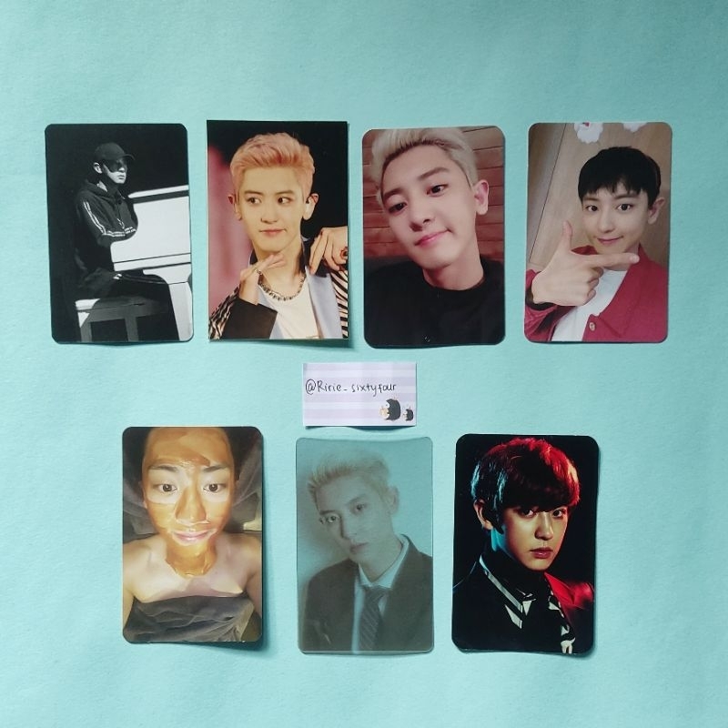Photocard PC Chanyeol CY EXO Official (2) Pink Christmas Lotto Masker Transparan SG2020 Exordium